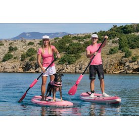 Tričko dámské PADDLEBOARDING PINK lycra krátký rukáv