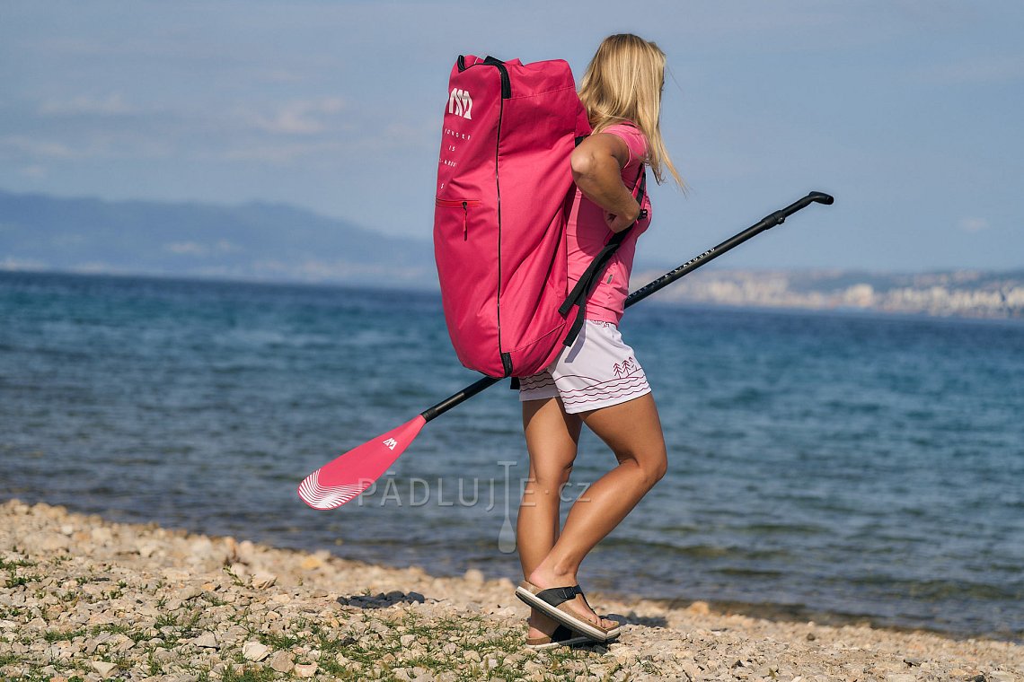 Tričko dámské PADDLEBOARDING PINK růžová lycra krátký rukáv