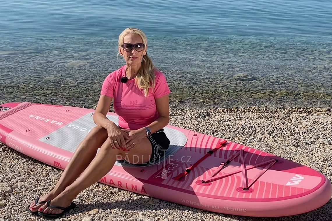 Tričko dámské PADDLEBOARDING PINK růžová lycra krátký rukáv