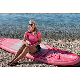 Tričko dámské PADDLEBOARDING PINK lycra krátký rukáv