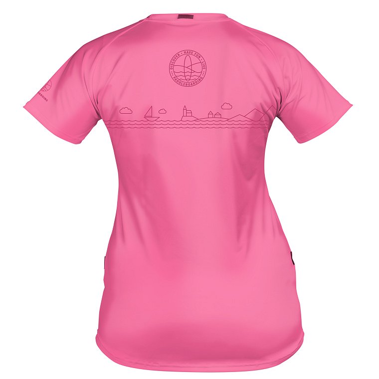 Tričko dámské PADDLEBOARDING PINK lycra krátký rukáv