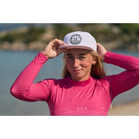 Tričko dámské PADDLEBOARDING DARK PINK lycra dlouhý rukáv