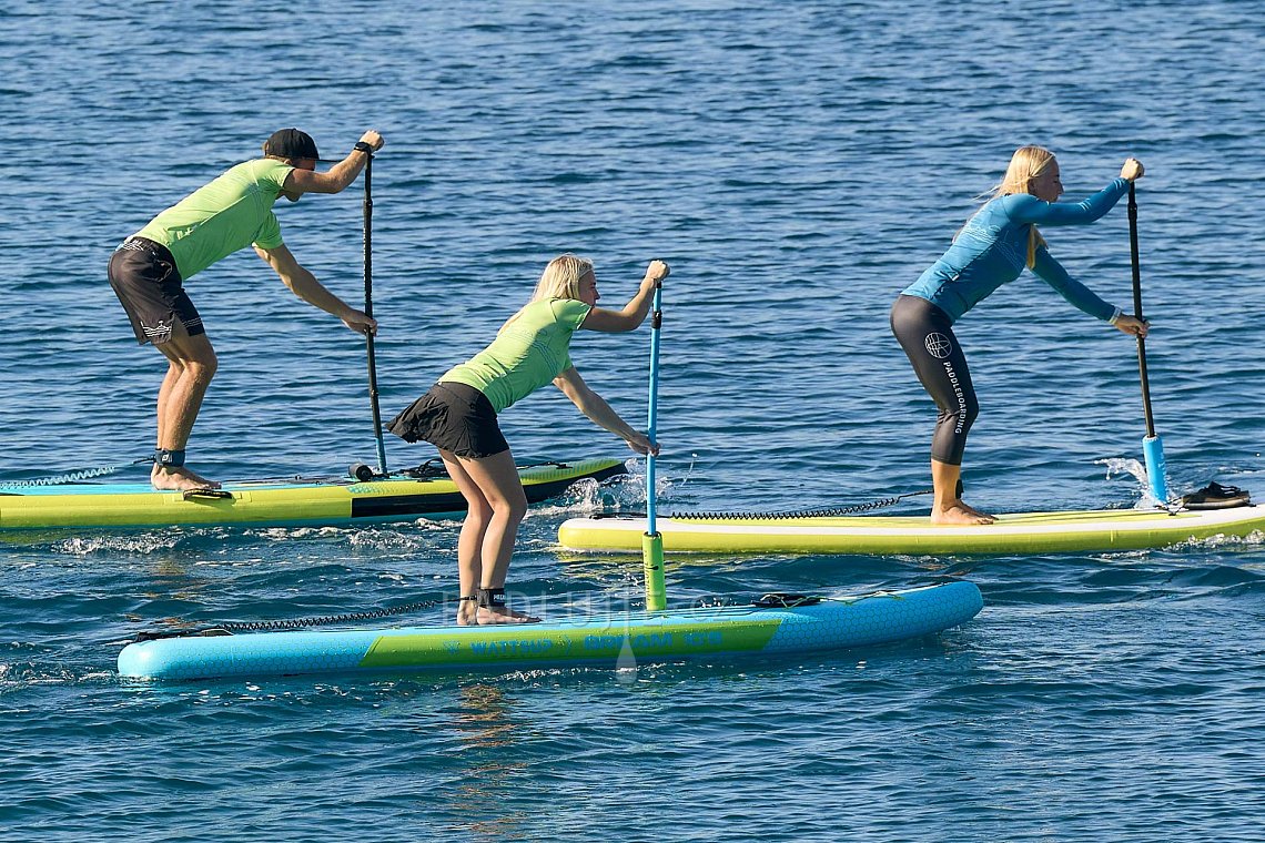 Tričko dámské PADDLEBOARDING NEON GREEN svítivě zelené krátký rukáv