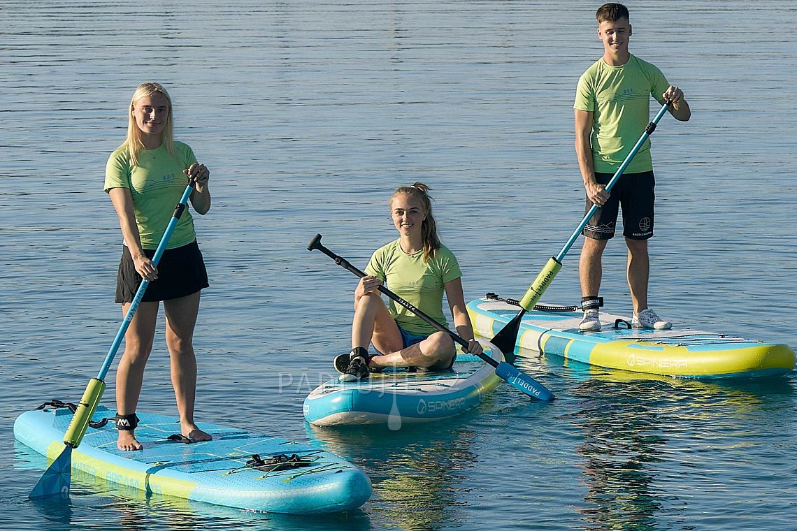 Tričko dámské PADDLEBOARDING NEON GREEN svítivě zelené krátký rukáv