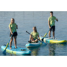 Tričko dámské PADDLEBOARDING NEON GREEN lycra krátký rukáv