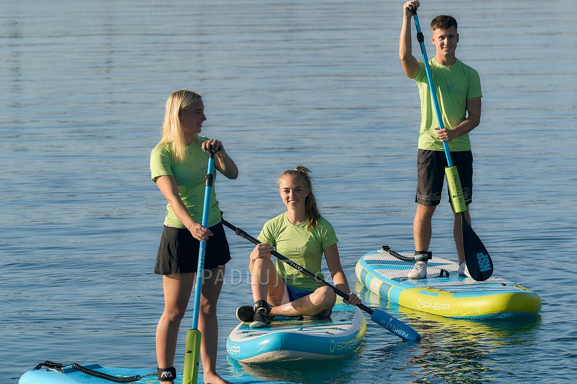 Tričko dámské PADDLEBOARDING NEON GREEN svítivě zelené krátký rukáv