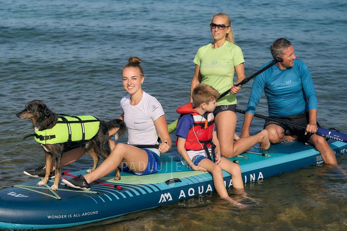 Tričko dámské PADDLEBOARDING NEON GREEN svítivě zelené krátký rukáv