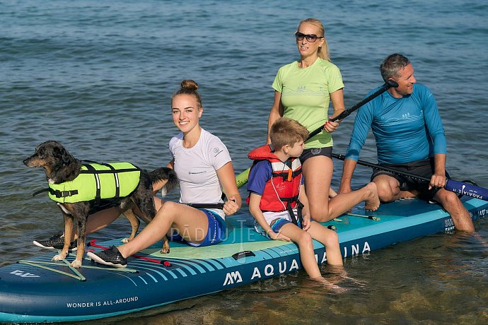 Tričko dámské PADDLEBOARDING NEON GREEN lycra krátký rukáv