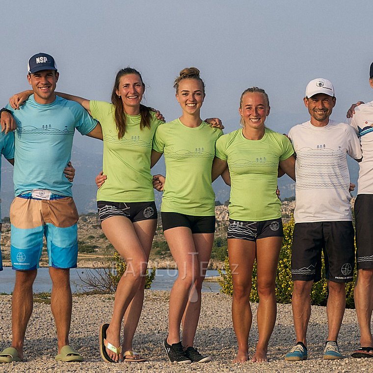 Tričko dámské PADDLEBOARDING NEON GREEN svítivě zelené krátký rukáv