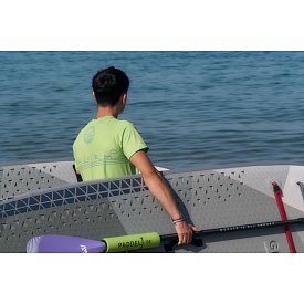 Tričko pánské PADDLEBOARDING NEON GREEN lycra krátký rukáv