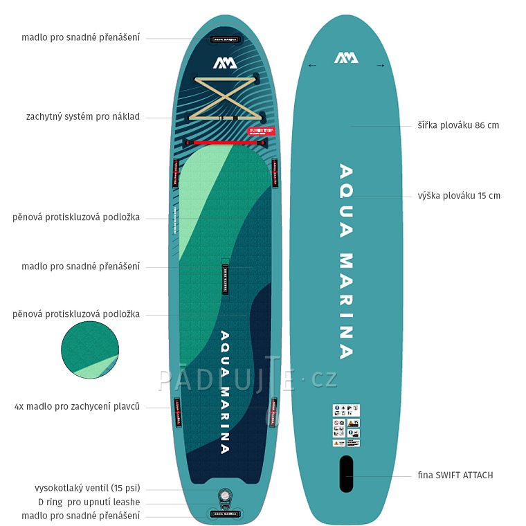 AQUA MARINA Supertrip 12'6 - nafukovací paddleboard model 2024