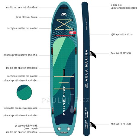 Paddleboard AQUA MARINA SuperTrip 14'0 Tandem- nafukovací model 2024