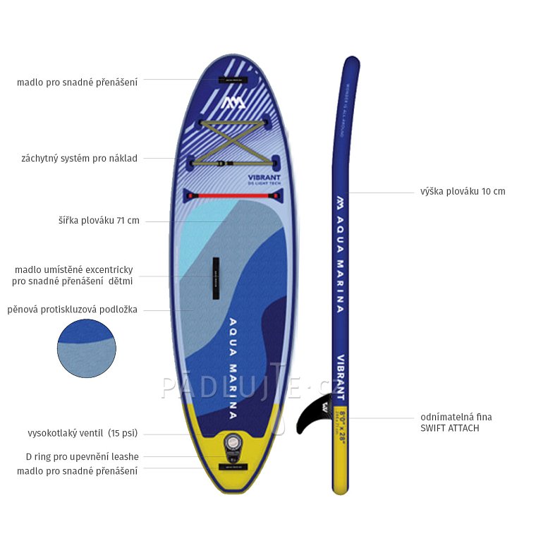 Paddleboard AQUA MARINA VIBRANT 8'0 model 2024 - nafukovací