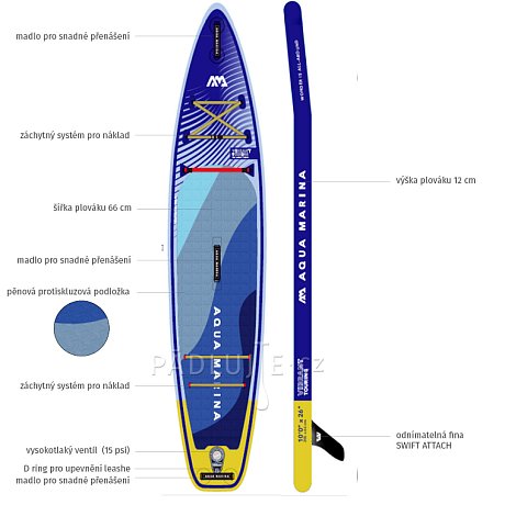 Paddleboard AQUA MARINA VIBRANT TOURING 10'0 model 2024 - nafukovací