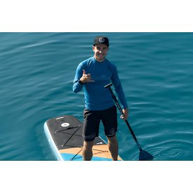 Tričko pánské PADDLEBOARDING PETROL lycra dlouhý rukáv