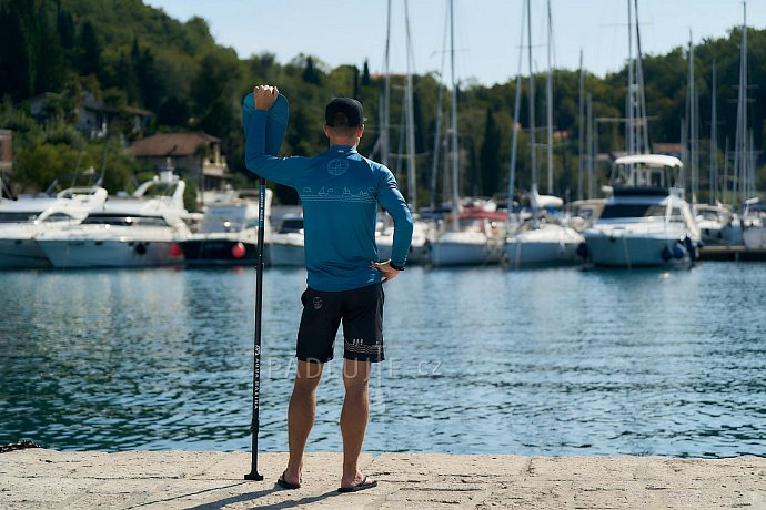 Tričko pánské PADDLEBOARDING PETROL lycra dlouhý rukáv