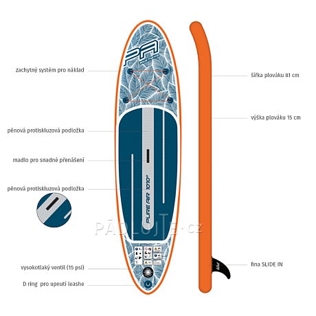Paddleboard AQUA MARINA PURE AIR 10'10'' COMBO model 2024 - nafukovací