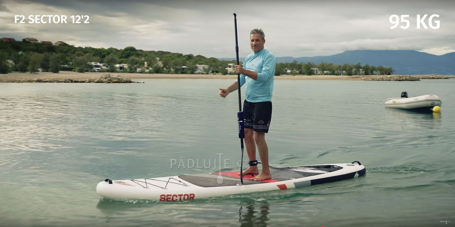 Paddleboard F2 SECTOR 11'5 COMBO RED/ORANGE - nafukovací