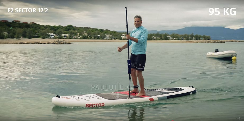 Paddleboard F2 SECTOR 11'5 COMBO RED/ORANGE - nafukovací