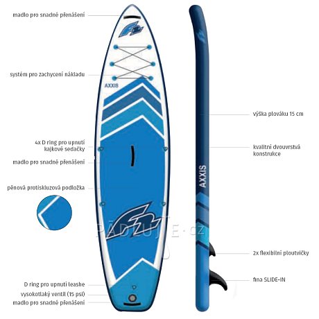 Paddleboard F2 AXXIS SMU 11'6 LIGHT BLUE s pádlem 2024 - nafukovací paddleboard
