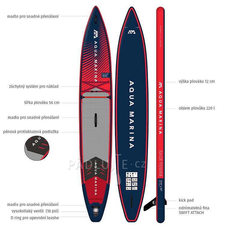 Paddleboard AQUA MARINA RACE YOUNG 12'6 model 2024