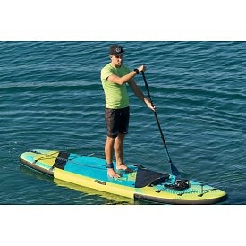 Tričko pánské PADDLEBOARDING NEON GREEN lycra dlouhý rukáv