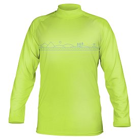 Tričko pánské PADDLEBOARDING NEON GREEN lycra dlouhý rukáv