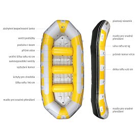 Raft AQUADESIGN Avanti 420 Yellow - až 9 osob