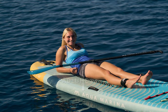 Komplet pro cvičení jógy - nafukovací molo AQUA MARINA Yoga dock + 8x paddleboard DHYANA 11'0