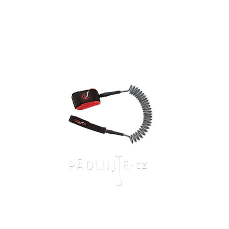 Leash COASTO Coiled 10' 8mm black/red - pojistný řemínek pro paddleboardy