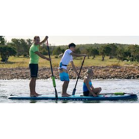 Tričko pánské PADDLEBOARDING STAMP WHITE lycra dlouhý rukáv