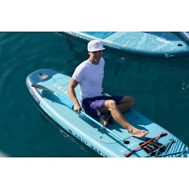 Tričko pánské PADDLEBOARDING STAMP WHITE lycra dlouhý rukáv