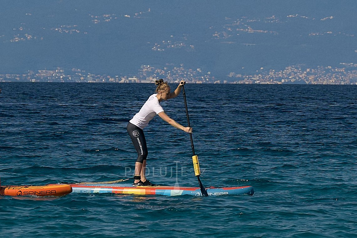 Tričko dámské PADDLEBOARDING STAMP WHITE lycra dlouhý rukáv