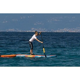 Tričko dámské PADDLEBOARDING STAMP WHITE lycra dlouhý rukáv