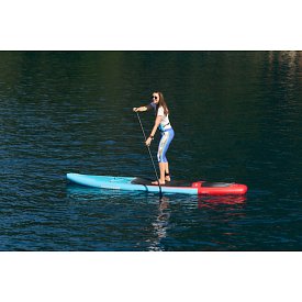 Tričko dámské PADDLEBOARDING STAMP WHITE lycra dlouhý rukáv