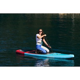 Tričko dámské PADDLEBOARDING STAMP WHITE lycra dlouhý rukáv