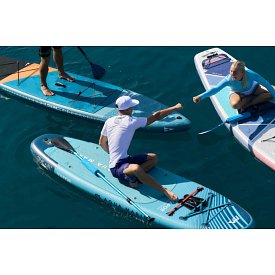 Tričko pánské PADDLEBOARDING STAMP WHITE lycra krátký rukáv