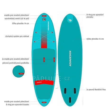 Paddleboard AQUADESIGN Iota 10'0 - nafukovací