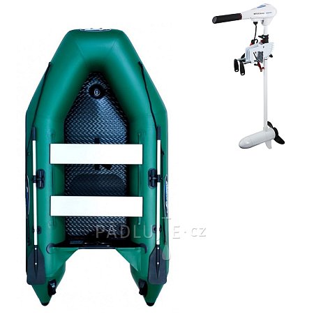 Člun GLADIATOR LIGHT AK280AD green - nafukovací člun s vysokotlakou podlahou