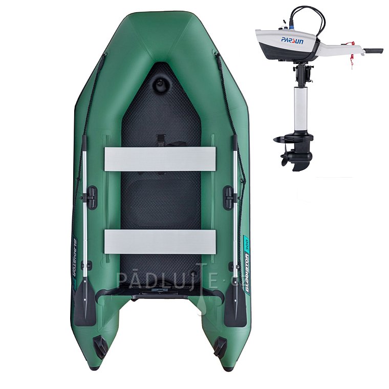 Člun GLADIATOR LIGHT AK300AD green - nafukovací člun s vysokotlakou podlahou