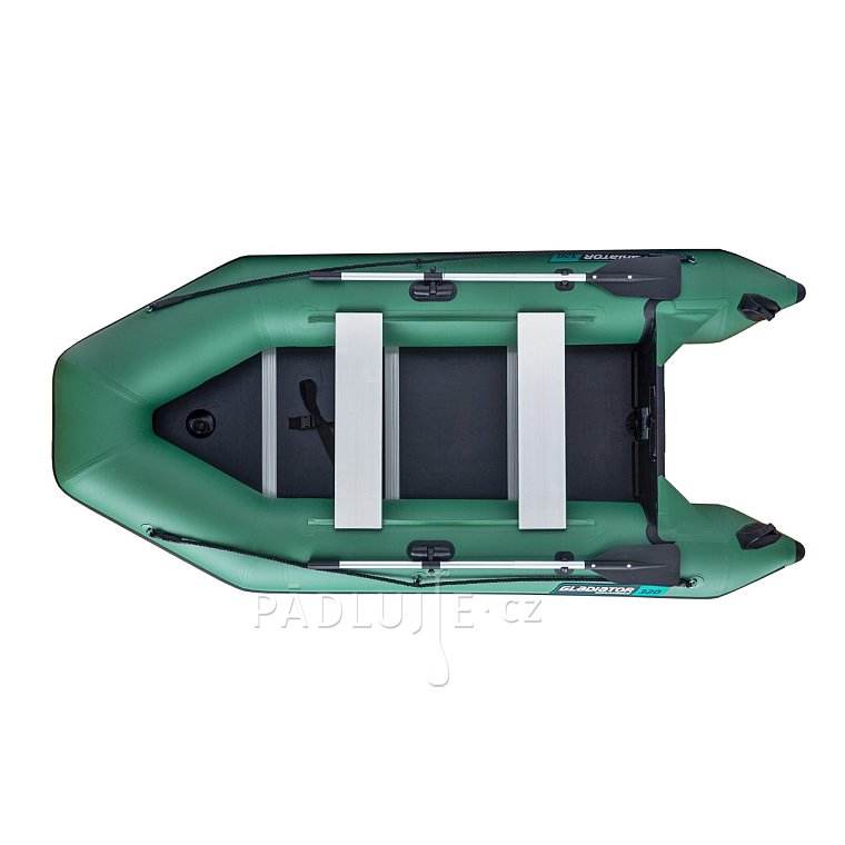 GLADIATOR AK320 green - nafukovací člun s dřevěnou podlahou