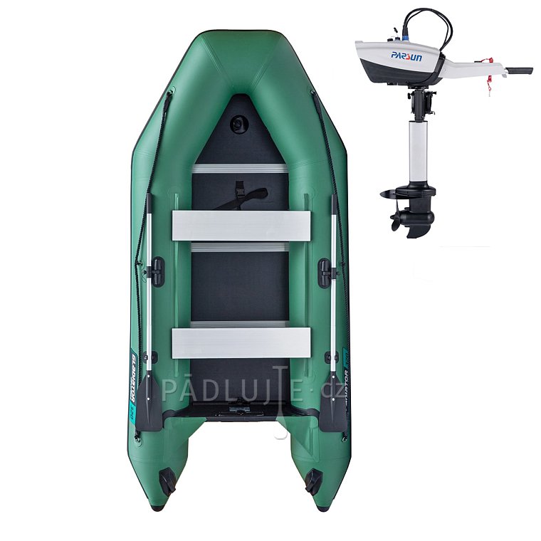 Člun GLADIATOR LIGHT AK320WF green - nafukovací člun s dřevěnou podlahou