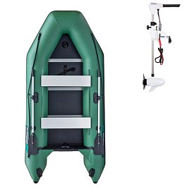 Člun GLADIATOR LIGHT AK320WF green - nafukovací člun s dřevěnou podlahou