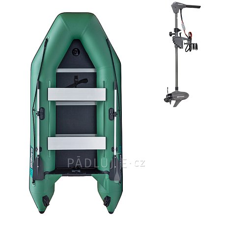 Člun GLADIATOR LIGHT AK320WF green - nafukovací člun s dřevěnou podlahou