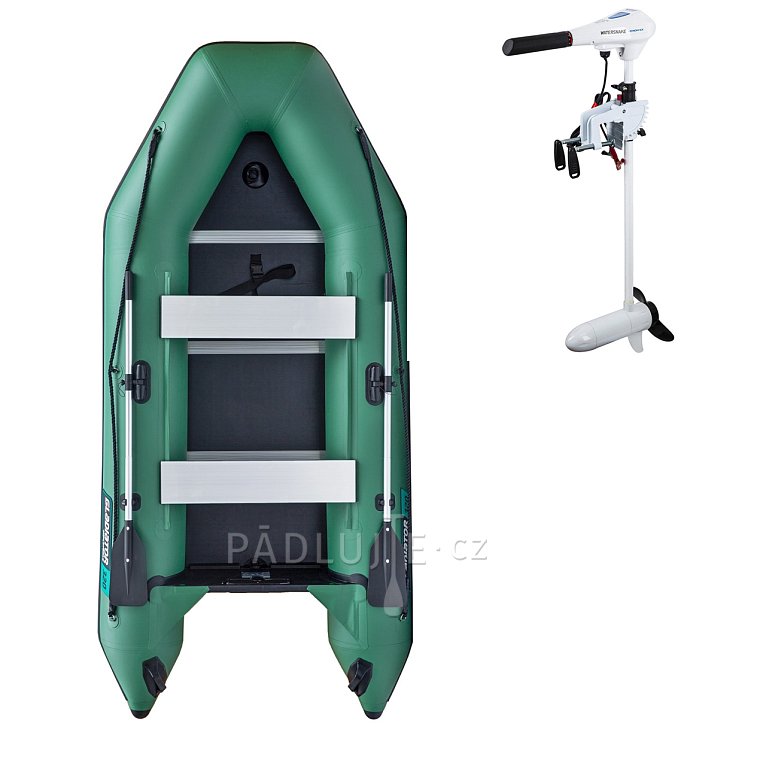Člun GLADIATOR LIGHT AK320WF green - nafukovací člun s dřevěnou podlahou