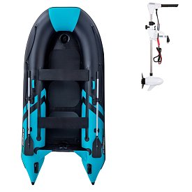 Člun GLADIATOR CLASSIC B330AD black turquoise - nafukovací člun s vysokotlakou podlahou
