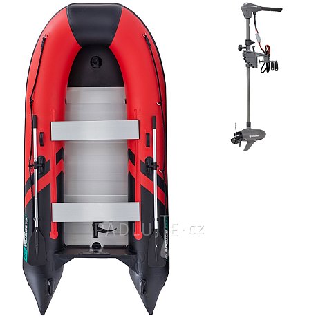 Člun GLADIATOR CLASSIC B330AL red black - nafukovací člun s hliníkovou podlahou
