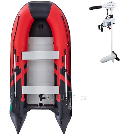 Člun GLADIATOR CLASSIC B330AL red black - nafukovací člun s hliníkovou podlahou