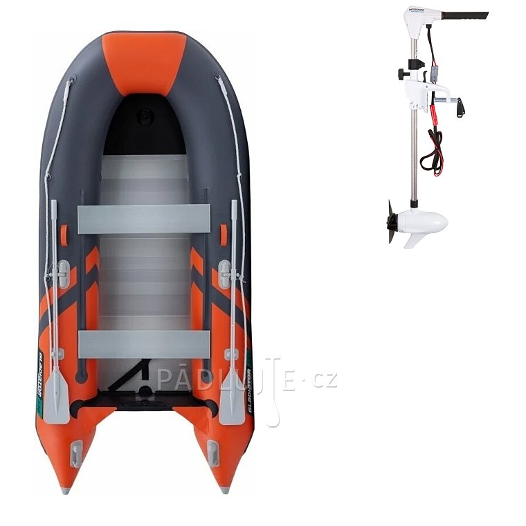 Člun GLADIATOR CLASSIC B330AL orange dark grey - nafukovací člun s hliníkovou podlahou