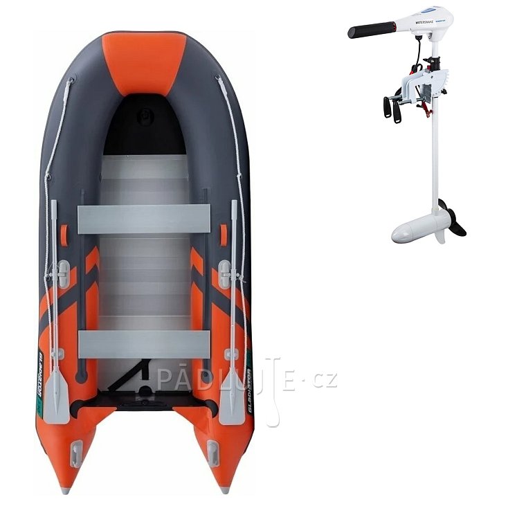 Člun GLADIATOR CLASSIC B330AL orange dark grey - nafukovací člun s hliníkovou podlahou